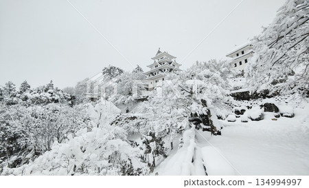 Gujo Hachiman Castle in the snow Gujo Hachiman Castle in the snow 134994997