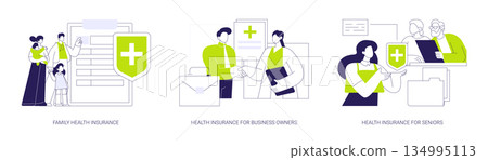 Health insurance isolated cartoon vector illustrations se 134995113