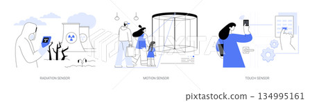 Sensing technology abstract concept vector illustrations. 134995161