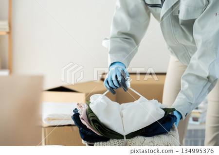 A scene from a waste disposal company 134995376