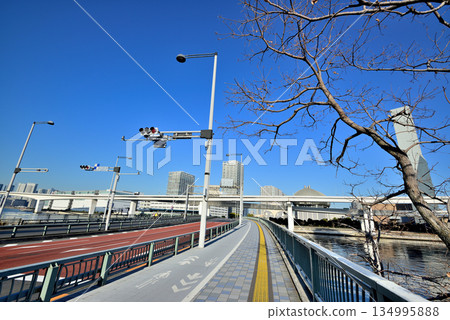 東京台場首都高速公路海灣線有明交會處 134995888