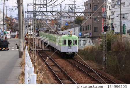 Kobe Electric Railway train running near Yamanomachi Station 134996203