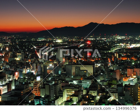 Winter night view from Kinkazan Driveway 134996376