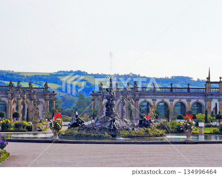Baroque Gardens of Weikersheim Castle on the Romantic Road in Germany Baroque Gardens of Weikersheim Castle on the Romantic Road in Germany 134996464
