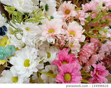 Colorful artificial flower bouquet Colorful artificial flower bouquet 134996628