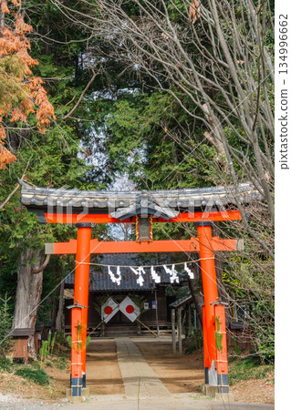 Paper drippings on the torii gate Paper drippings on the torii gate 134996662