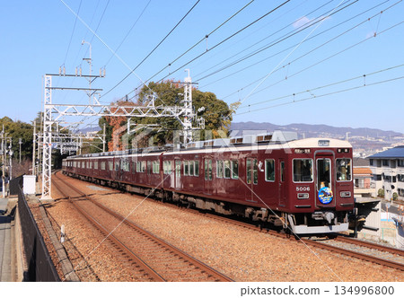 Hankyu Imazu-Kita Line 5000 series local train running near Incheon Station 134996800