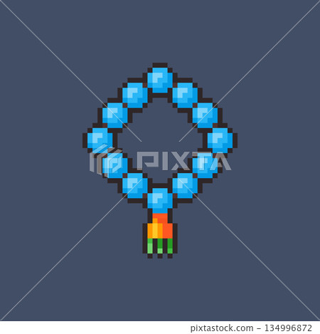 Pixel art Prayer Beads game asset Pixel art Prayer Beads game asset 134996872
