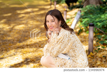 秋天的樹葉肖像 134996974