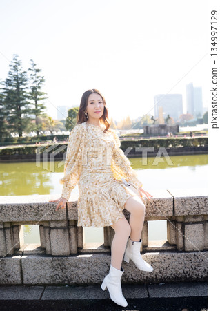 秋天的樹葉肖像 134997129