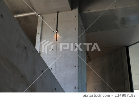 Exposed concrete building Exposed concrete building 134997192