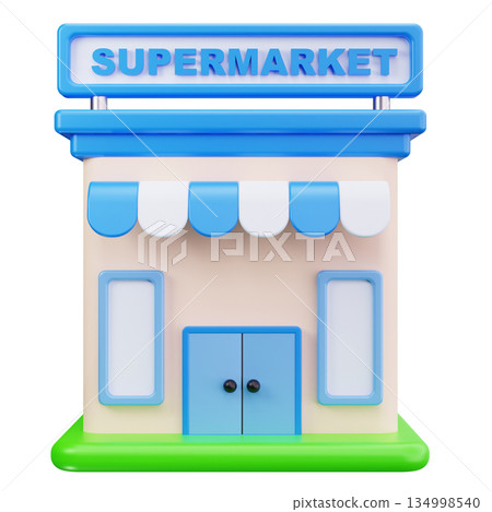 Supermarket Building Exterior 134998540