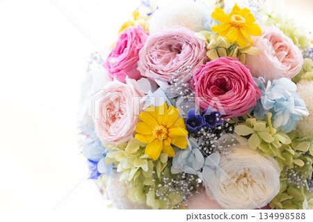 Bouquet for weddings and Japanese kimono 134998588