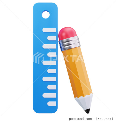 Ruler and Pencil Ruler and Pencil 134998851