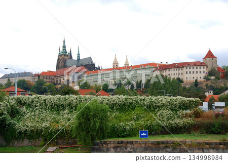 Czech Republic, Capital City, Prague, Vltava River, Prague Castle Czech Republic, Capital City, Prague, Vltava River, Prague Castle 134998984