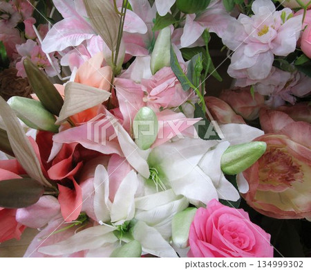 Colorful artificial flower bouquet Colorful artificial flower bouquet 134999302