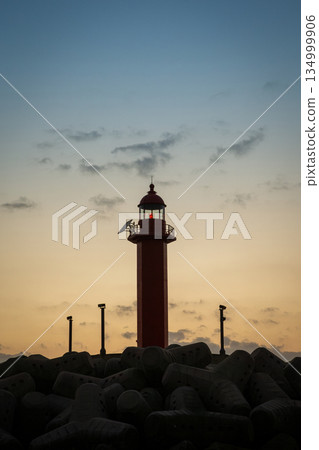 Lighthouse at Dodu Port, Jeju Island 134999906