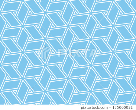 Abstract geometric pattern. A seamless vector background. White and blue ornament. Graphic modern pattern. Simple lattice graphic design Abstract geometric pattern. A seamless vector background. White and blue ornament. Graphic modern pattern. Simple lattice graphic design 135000051