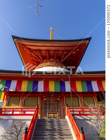 The colorful Daiganto Pagoda at Nakayama-dera Temple The colorful Daiganto Pagoda at Nakayama-dera Temple 135000372
