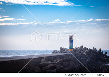 Miaoli Tongxiao Coast Lighthouse and Breakwater View 135000578