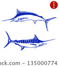 Blue marlin fish vector swordfish illustration sport fishing logo ocean predator graphic 135000774