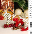 Handmade beaded horse Christmas ornament, symbol of 2026 year 135001600