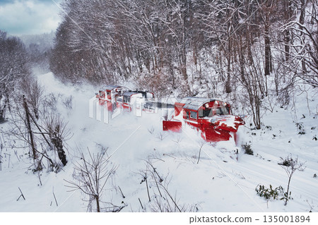 snowy, winter, snow scene 135001894