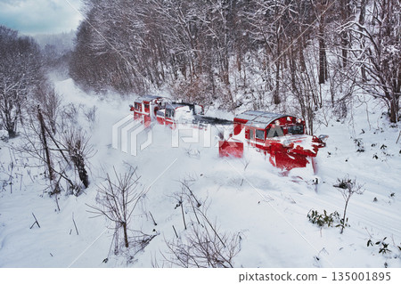 snowy, winter, snow scene 135001895