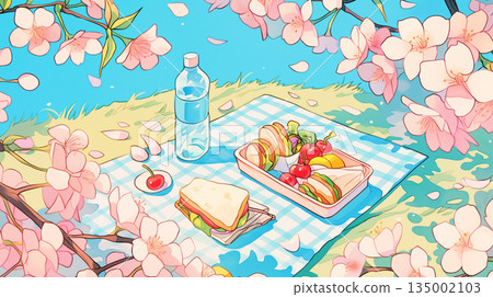 這幅插圖運用透明的色彩和柔和的筆觸,描繪了春天裡公園裡盛開的櫻花樹,公園裡的自然環境十分優美。 這幅插圖運用透明的色彩和柔和的筆觸,描繪了春天裡公園裡盛開的櫻花樹,公園裡的自然環境十分優美。 135002103