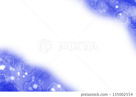 Light blue gorgeous watercolor style plum blossom background Light blue gorgeous watercolor style plum blossom background 135002554