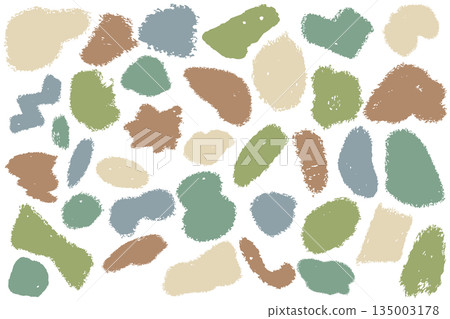 Crayon-style solid color decoration set for kindergartens and daycare centers | Natural and calm colors 135003178