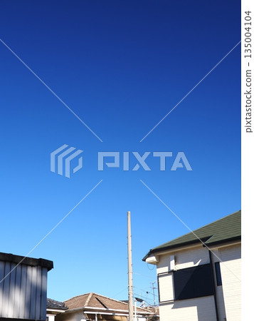 Electric pole and blue sky. Electric pole and blue sky. 135004104