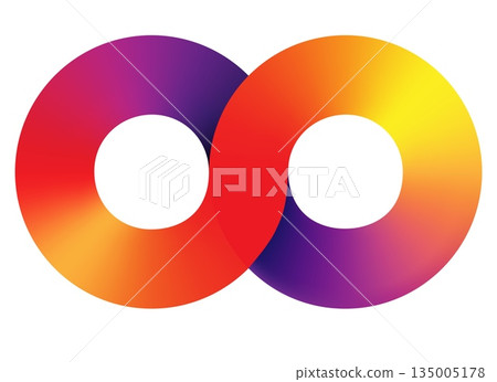 Vibrant color infinity logo 135005178