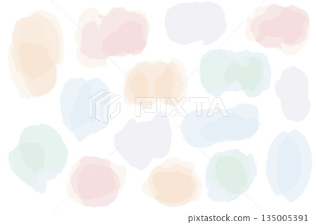 Watercolor bleed decoration material set for kindergartens and nurseries | Transparent light colors Watercolor bleed decoration material set for kindergartens and nurseries | Transparent light colors 135005391