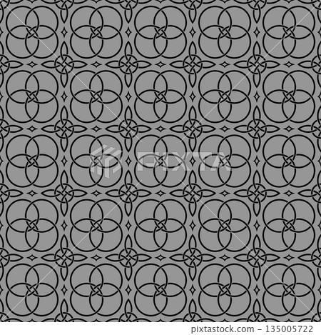 Celtic Style Seamless Texture - Gray 135005722