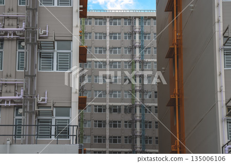Dec 31 2025 Modern Kai Tak light public housing near river Dec 31 2025 Modern Kai Tak light public housing near river 135006106
