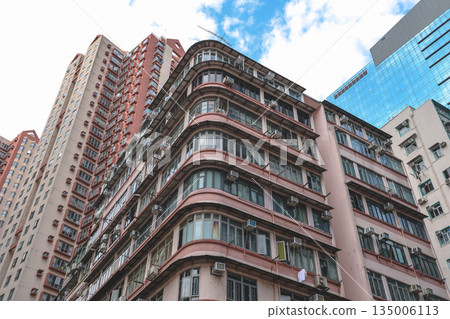 Dec 31 2025 High rise residential buildings along North Point harbourfront skyline 135006113
