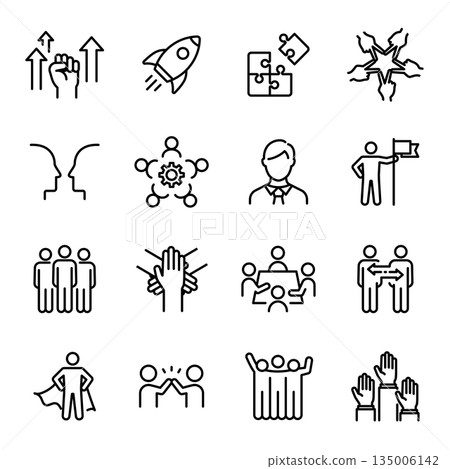 Simple Icon Set | Business Team Leader 135006142