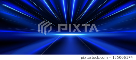 Futuristic tech background with blue light lines Futuristic tech background with blue light lines 135006174