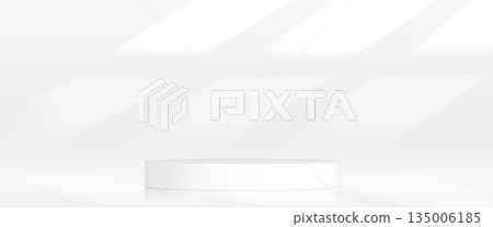 White podium set with soft shadows White podium set with soft shadows 135006185