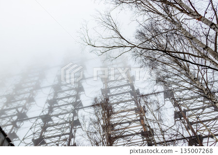Duga, a Soviet over-the-horizon (OTH) radar system as part of the Soviet anti-ballistic missile early-warning network, in Chernobyl Exclusion Zone in Ukraine Duga, a Soviet over-the-horizon (OTH) radar system as part of the Soviet anti-ballistic missile early-warning network, in Chernobyl Exclusion Zone in Ukraine 135007268