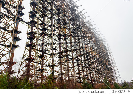Duga, a Soviet over-the-horizon (OTH) radar system as part of the Soviet anti-ballistic missile early-warning network, in Chernobyl Exclusion Zone in Ukraine Duga, a Soviet over-the-horizon (OTH) radar system as part of the Soviet anti-ballistic missile early-warning network, in Chernobyl Exclusion Zone in Ukraine 135007269