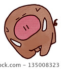 Illustration of wild boar 135008323