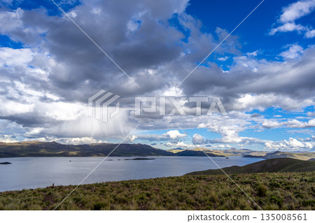 Storm clouds over Lake Lagunillas in the Peruvian highlands Storm clouds over Lake Lagunillas in the Peruvian highlands 135008561