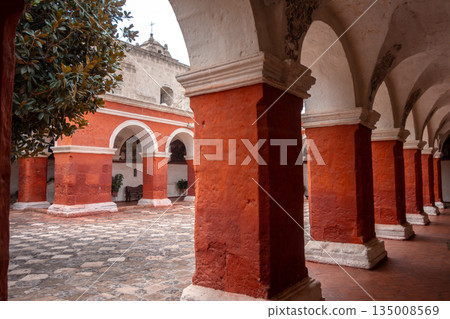 Peaceful Courtyard at Santa Catalina Monastery, Arequipa, Peru Peaceful Courtyard at Santa Catalina Monastery, Arequipa, Peru 135008569
