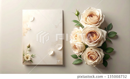 Vintage grunge background with a beautiful pink rose bouquet floral arrangement for a romantic wedding anniversary gift or Valentine beauty blossom Vintage grunge background with a beautiful pink rose bouquet floral arrangement for a romantic wedding anniversary gift or Valentine beauty blossom 135008732