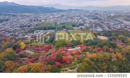 Nov 24 2025 Saga Arashiyama Skyline Over Kyoto Mountains And River 135009583