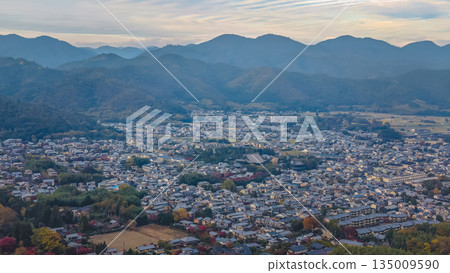 Nov 24 2025 Saga Arashiyama Skyline Over Kyoto Mountains And River 135009590