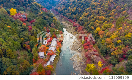 Nov 24 2025 Rankyo Gorge Autumn Valley Landscape In Kyoto Japan 135009599