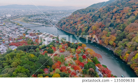 Nov 24 2025 Ichinoi Weir And Togetsukyo Bridge Kyoto River Nov 24 2025 Ichinoi Weir And Togetsukyo Bridge Kyoto River 135009638